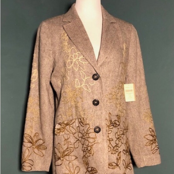 Tweed Embroidered jacket by Coldwater creek - Picture 1 of 6